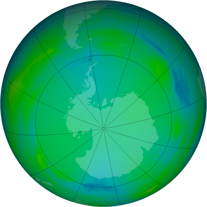 Ozone Map 1991-07-08